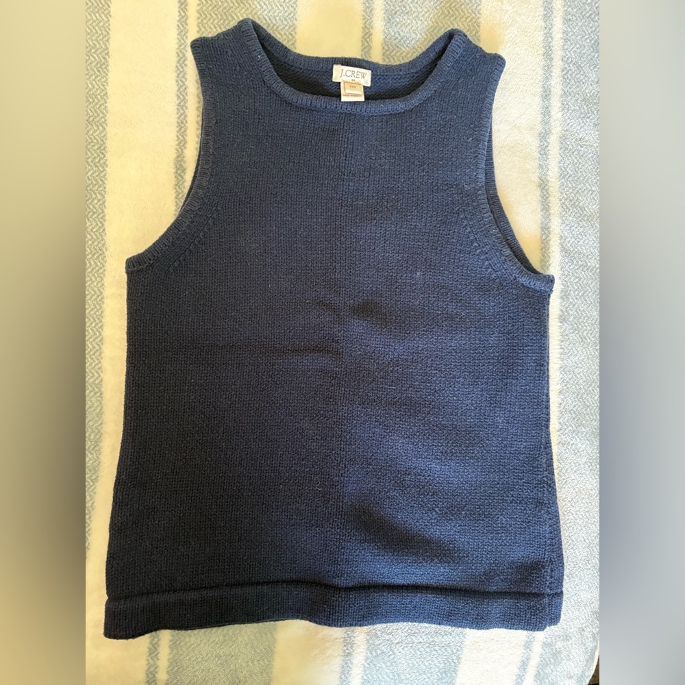 J. Crew Factory- cotton vest- Deep Blue XXS